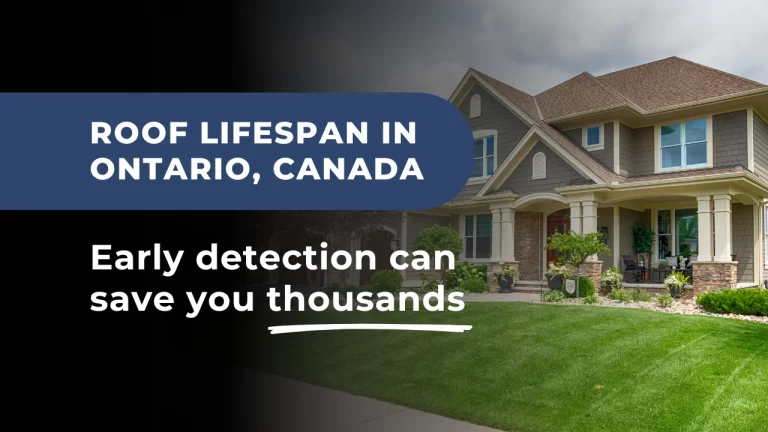 A well-maintained home with a green lawn, illustrating how long does a roof last in Ontario and why early detection matters.